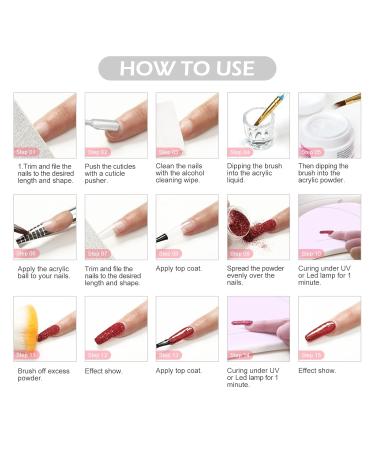 COSCELIA Nail Set Powder Pink 8g - 3D Nail Extensions No Lamp Required | Buy Online - Buy Online on GoSupps.com
