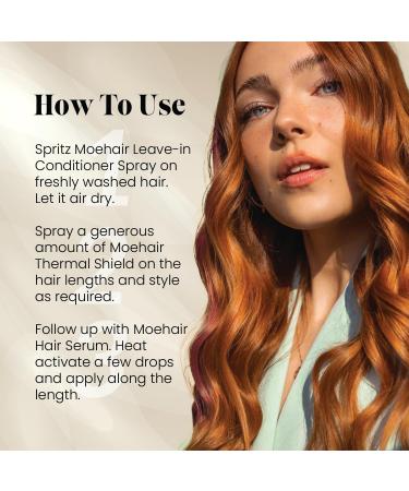 MOEHAIR Leave-in Conditioner Heat Protection Spray & Frizz Ease Serum | Sulfate & Paraben Free - International Shipping Available - Buy Online on GoSupps.com