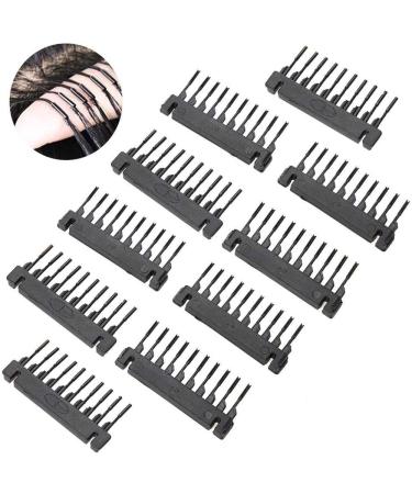 Snap comb wig clips for hair extensions 40 pieces 6d no-track hair extension buckle clips for real hair ponytail piece accessories DIY tool kit (10-teeth)