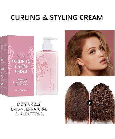 Hairhalo Curl Defining Cream Hair Halo Curl Defining Cream Air Drying Cream Curl Cream for Curly Hair Anti-Frizz Moisturizing Smoothing (1) - Buy Online on GoSupps.com