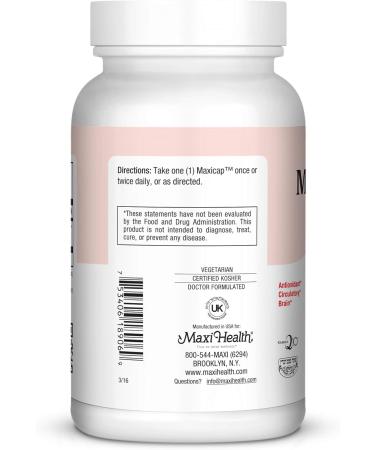 Maxi Health Co Q 60 - 60 Mg - 60-Count | Premium CoQ10 Supplement for Heart Health & Energy | International Shipping Available - Buy Online on GoSupps.com
