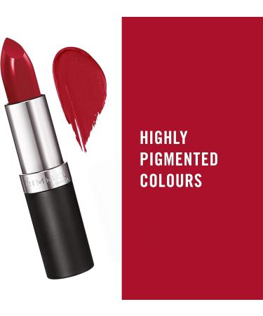 Rimmel London Lasting Finish Lipstick in True Red - Moisturizing Formula with Black Diamond Pigments 4g | Pack of 1 - Buy Online on GoSupps.com
