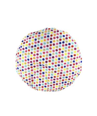Fashionista Deco Dots Reusable Waterproof Shower Cap - Oversized, PEVA Lined & Stretch Hem for All Hair Lengths - Buy Online on GoSupps.com