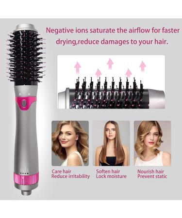 6 in 1 Hair Dryer Brush Styler with Negative Ionic Technology - Hot Air Brush, Hair Straightener, Curly Hair Comb - Detachable Design for Women - Perfect Girlfriend Gift - Buy Online on GoSupps.com