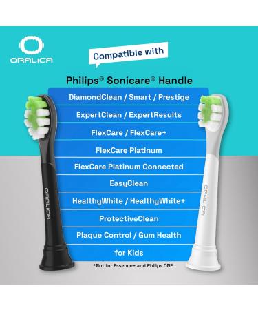 Buy Philips Sonicare W DiamondClean Replacement Toothbrush Heads HX6062 HX6063 HX6064 - 6 Pack for Whitening & Plaque Removal - Medium Bristles & Tongue Cleaner - Buy Online on GoSupps.com