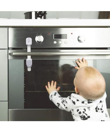 Child Safety Cabinet Lock and Strap Locks | for Children used for Fridge Cabinets Drawers Dishwasher Toilet Seat Adhesive. No Drills required and Easy Installation. - Buy Online on GoSupps.com