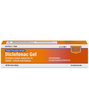 HealthCareAisle Diclofenac Gel, 1%, Arthritis Pain Relief - 150 g tube - Original Prescription Strength (NSAID)