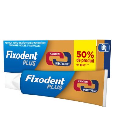 Fixodent Plus Duo Protection Cr me Adh sive Premium Pour Proth ses Dentaires Technologie Antibact rienne Menthe 60 g