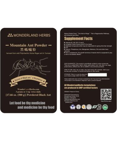 Akersunder Herbs Immature Wild Mountain POLYRACHIS ANTPolyrhachis Vicina Extract Powder 500g - Buy Online on GoSupps.com