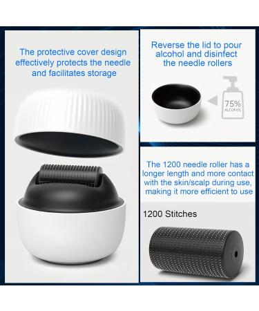 Facial Roller Needles Dermaroller Face with Needles Professional Derma Needle Roller Microneedling Hair Roller 0.5 mm Roll Beard 1200 Derma Roller Needles for Facial Hair and Beard Care - Buy Online on GoSupps.com