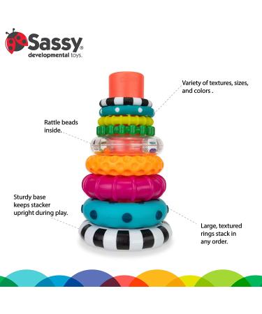 Sassy Stack of Circles Ring Stacker - 10 Piece Set | Unique Playful Toy for Creative Fun - Buy Online on GoSupps.com