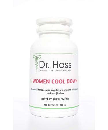 Dr. Hoss Supplements Women Cool Down for Hormonal Balance and Regulation Multi Symptom Menopause Relief Hot Flashes Night Sweats Sleep Problems and Mood Swings (100 Capsules)