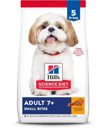 Hill's Science Diet Senior 7+ Small Bites Dry Dog Food Chicken Meal Barley & Brown Rice Recipe & Hill's Science Diet Puppy Small & Mini Chicken Meal & Brown Rice Recipe Dry Dog Food 4.5 lb Bag 2.27 kg (Pack of 1) Dog Food + PET_FOOD 9094 - Buy Online on GoSupps.com
