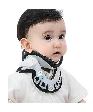 Kids Neck Brace with Occipital Support Breathable Open Design Five-Point Partial Pressure Structure and Adjustable Elasticity Children's Cervical Collar(Size:Small)