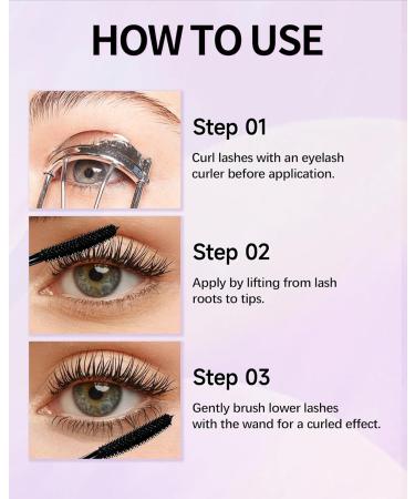  Lestpola Set of 2 black and brown mascaras for mature women volumizing and lengthening mascara waterproof for short and sparse lashes gentle nourishing formula long-lasting for the eyes - Buy Online on GoSupps.com