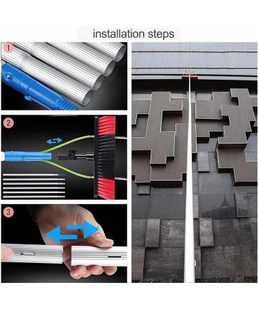 Water Fed Window Cleaning Pole Telescopic Brush/Extendable Cleaner Conservatory Roof Suitable For Photovoltaic Panel Cleaningtrucks Windows (Color : 30cm Size : 8m) 8m 30cm - Buy Online on GoSupps.com
