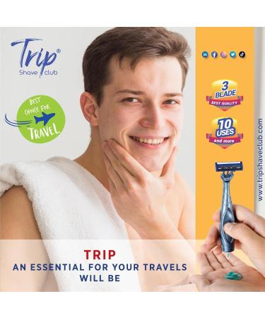 Buy Ocean Essence Blue 3-Blade Self-Gel Disposable Razor for Men - Smooth Shaving Experience International Shipping Available - Buy Online on GoSupps.com