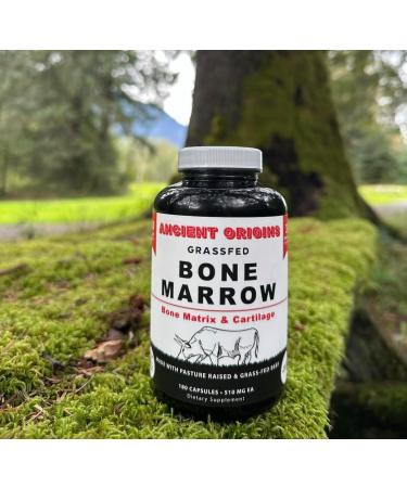 Grass Fed Bone Marrow Supplement 3060mg Skin Oral Health and Joint Support Supplement Promotes Whole-Body Wellness Non GMO Whole Bone Extract 180 Capsules - Buy Online on GoSupps.com