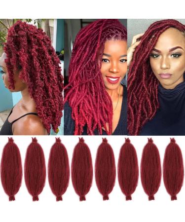 Leeven 16 Inch Pre Separated Springy Twist Hair for Afro Marley Locs 8 Packs Pre-Fluffed Popping Spring Twist Crochet Hair for Distressed Locs Afro Kinky Curly Marley Braiding Hair Extensions/BUG# 16 Inch (Pack of 8) BUG#