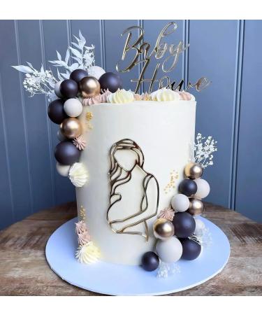 QPARTYFIRE Pregnant Lady Baby Shower Cake Topper Pregnancy Acrylic Baby Cake Charm for Gender Reveal Cake Decoration Pregnancy Announcement/Wecome Baby Party Supplies(02) Yellow06 - Buy Online on GoSupps.com