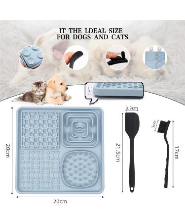 Lick Mat for Dogs & Cats - BPA-Free Silicone Feeding Pad with Spatula & Brush | Slow Feeder & Fur Care | Perfect for Swimming & Claw Care - Buy Online on GoSupps.com