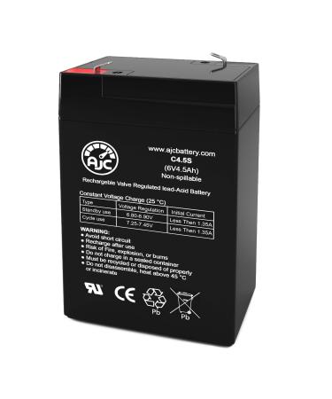 AJC Battery Compatible with B&B BP4-6 6V 4.5Ah Emergency Light Battery