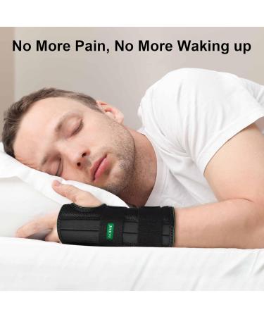 ZTL Upgraded Wrist Brace for Carpal Tunnel Relief - Adjustable Night Support with 3 Metal Splints for Arthritis Tendonitis & Sprains (L/XL Right Hand - Green - Buy Online on GoSupps.com