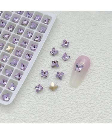 FEIlei 10 Pcs Heart Nail Charms Pointed Back Nail Art Charms Butterfly Nail Rhinestones - Buy Online on GoSupps.com