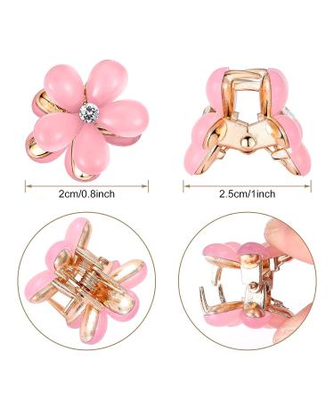 10 Pcs Glitter Opal Flower Hair Clips for Kids and Women - Buy Online on GoSupps.com