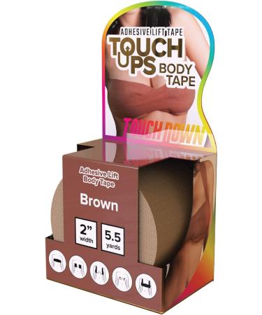 TouchUps Body Tape - Waterproof Boob Tape for Breast Lift & Support | Anti-Shredding Fitness & Swimming (Brown - Buy Online on GoSupps.com