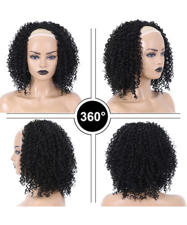 Fancy Afro Kinky Wig - Short Curly Heat Resistant Half Wig for Women - Synthetic Party Cosplay Hairpiece - Buy Online on GoSupps.com