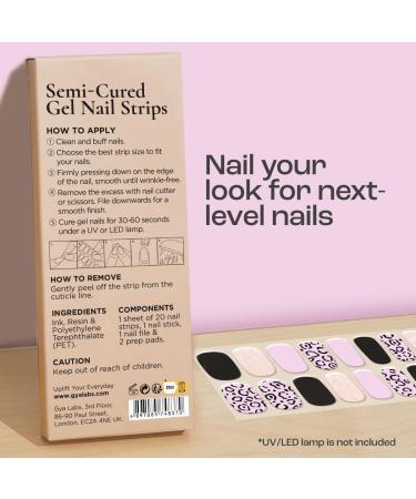 Gya Labs Animal Print Nail Stickers - Long Lasting Gel Nail Strips (20 pcs) - Buy Online on GoSupps.com