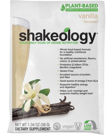 BODi Shakeology Plant-Based Vegan Protein Powder Gluten-Free Superfood Shake with Vitamins & Minerals Helps Support Healthy Weight Loss & Gut Health, Vanilla, 14 Individual Packets Vanilla Vegan - Buy Online on GoSupps.com