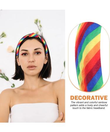 Beaupretty Rainbow Headband Knot Headband Pride Headband Rainbow Hairband Non Slip Knotted Hair Hoop for Women Girls - Buy Online on GoSupps.com