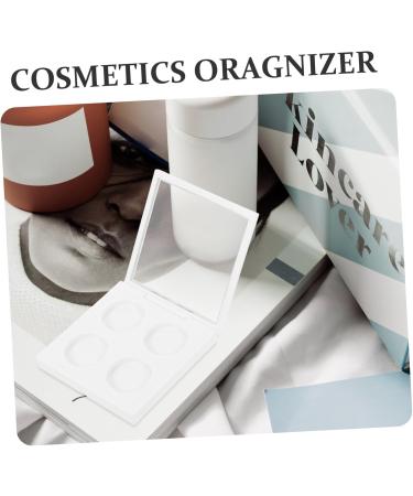 HONITANO 2 Pieces Blank White Makeup with Compartments Magnetic Closure Suitable for Eyeshadow Blush Powder Foundation Durable Portable Organizer for - Buy Online on GoSupps.com