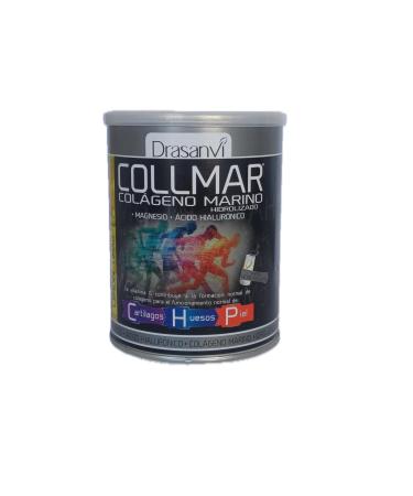 Drasanvi Collmar Hydrolyzed Marine Collagen with Magnesium and Hyaluronic Acid for Cartilage Bones and Skin 300g Lemon Flavor