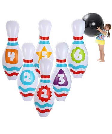 JOYIN Giant Inflatable Bowling Set for Kids and Adults, Christmas Birthday Party Games, Kids Education Motor Skills Toys