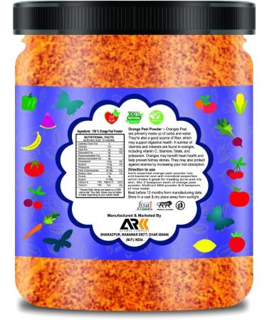Green Velly Organic Infinity Pure Sun Shade Dried Freshest Orange Peel Powder for Skin and Hair | Santra Chilka Powder - 500 GM by Organic Infinity - Buy Online on GoSupps.com