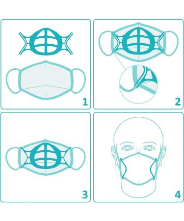 3D Mask Bracket Insert for Cloth Mask - Mouth Guard for Breathing Space - Comfortable Inner Support Frame (3 Pack, Semi-Transparent) - Buy Online on GoSupps.com