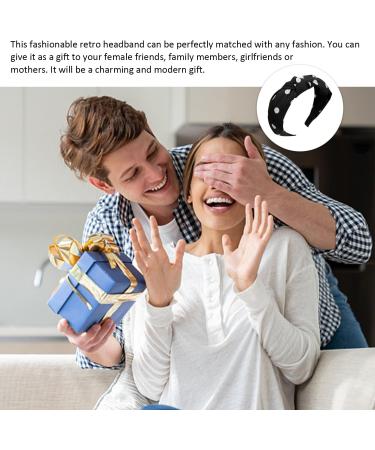 1 Headband 1 Hair Tie Rock Headband Black Headband Polka Dot Headband Women's Rock Hair Accessories Rock Accessories Cross-Knot Headband Women's Polka Dot Headband - Buy Online on GoSupps.com