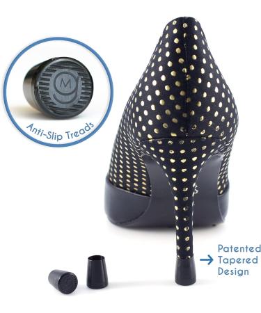 GoGoHeel Quick Tips - High Heel Protector & Repair Caps Multipack - 4 Pairs (XS-L) - Black - Buy Online on GoSupps.com