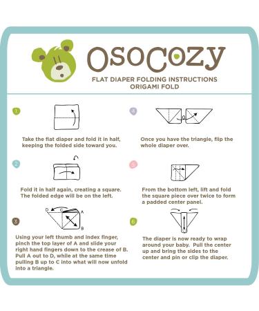 OsoCozy Bleached Birdseye Flat Cloth Diapers - 100% Cotton - White - 27.5 x 30.5 Inches - 1 Dozen - Buy Online on GoSupps.com