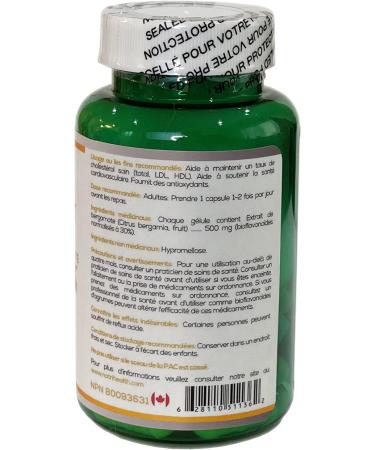 Natrihealth Bergamot Supplement Extract (500 mg) 30 Veggie Capsules | Maintenance of Healthy Cholesterol and Heart Health 30 Capsules x 1 - Buy Online on GoSupps.com