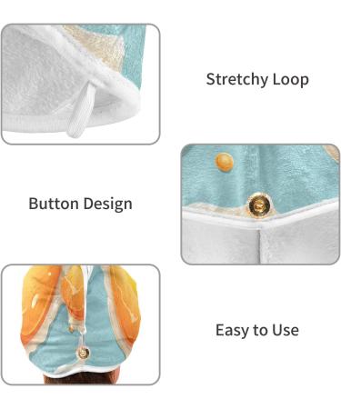 Fresh Fried Egg Hair Towel 2 Pack | Super Absorbent Quick Dry Hair Turbans for Women & Girls - Buy Online on GoSupps.com