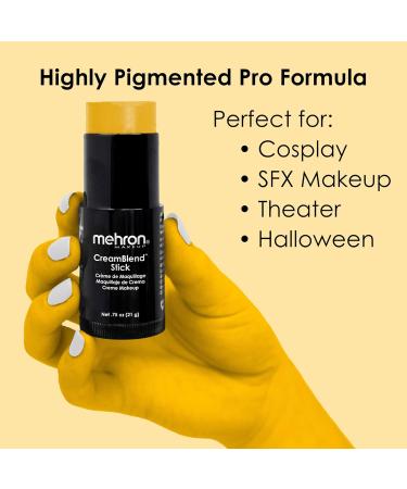 Mehron Camblend Stick - Creamy Face & Body Painting Makeup Yellow 21g | Ideal for Body Art & Primer - Buy Online on GoSupps.com