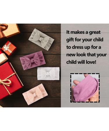 Shop Kapsing 4-Piece Baby Hair Bands | Soft Nylon Elastic Headbands for Girls | Newborn & Toddler Hair Accessories - Buy Online on GoSupps.com