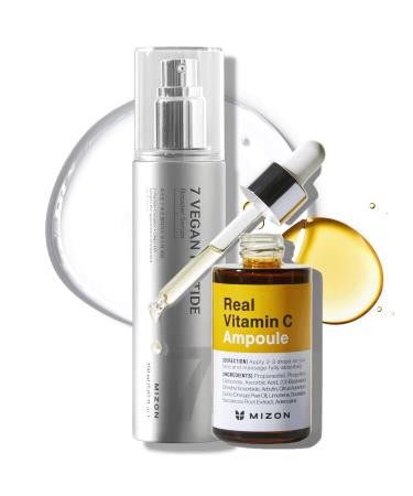 MIZON 7 Vegan Peptide Booster Serum + Real Vitamin C Ampoule