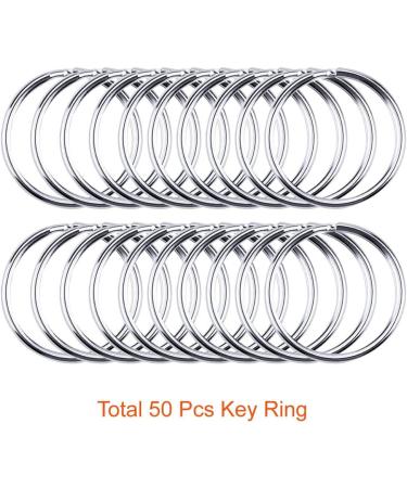 Paxcoo 100 Pcs Metal Swivel Lanyard Snap Hook with Key Rings (Silver) - Buy Online on GoSupps.com