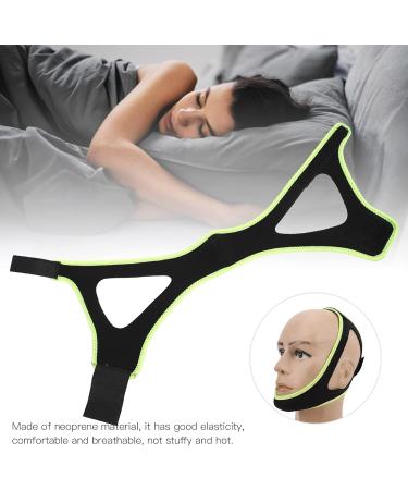 Self-Adhesive Chin Strap for Snoring Prevention - Black Fluorescent Green Edge - Men and Women - Buy Online on GoSupps.com