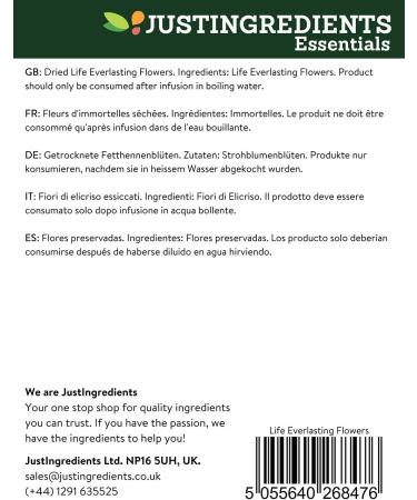 JustIngredients Essential Immortelle 250g - Buy Online on GoSupps.com